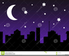 Moon With Stars Clipart Image