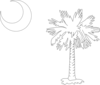 Palmetto Tree White  Clip Art