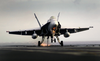 An F/a-18c Hornet Makes An Arrested Landing Aboard Uss John C. Stennis (cvn 74) Image
