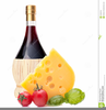 Wine Cheese Clipart Image