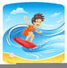 Cartoon Surfer Clipart Image