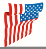 Waving Us Flag Clipart Image