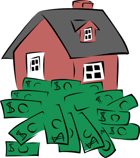 House Sitting On A Pile Of Money Clip Art At Clker Com Vector Clip Art Online Royalty Free Public Domain