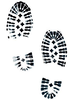 Hiking Boot Tracks Clipart Image