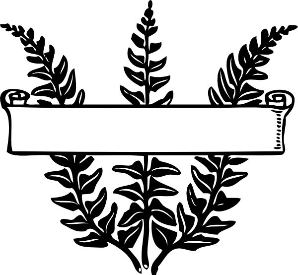 blank scroll template. Scroll Ribbon Title Over Ferns