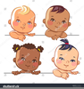 African American Baby Girl Clipart Image