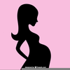 Classy Pregnant Woman Clipart Image