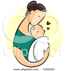 Grandma Holding Baby Clipart Image