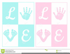Baby Hand Footprint Clipart Image