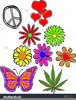 Free Hippie Flower Clipart Image