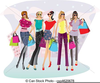 Free Clipart Of Ladies Shopping Image