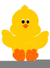 Easter Chicks With Eggs Clipart Image