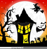 House With Moon Clipart Image