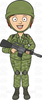 Free Female Soldier Clipart Image