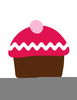 Red Cupcake Clipart Image