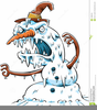 Scary Snowman Clipart Image