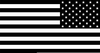 Black And White American Flag Clipart Image