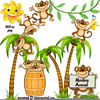 Cartoon Baby Monkey Clipart Image