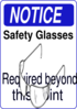 Non-landscape Safety Glasses Notice Clip Art