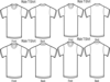 White T Shirt X 4 Clip Art