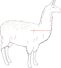 Outlineofllama Clip Art