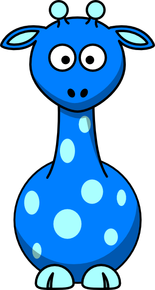 free blue giraffe clipart - photo #18