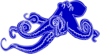 Blue Ocotopus Clip Art