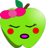 Sleeping Apple Clip Art