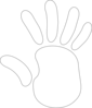 White Hand Clip Art