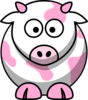 Light Pink Cow Clip Art