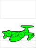 Green Aeroplane Clip Art