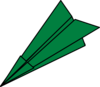 Green Paper Plane Clip Art