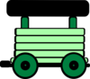 Loco Train Carriage Green Clip Art