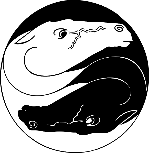 yin and yang tattoo. Yin Yang Horses clip art