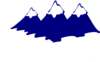 Three Mountain Peaks Clip Art