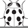 Ladybug Clipart Black And White Image