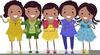 African American Sisters Clipart Image