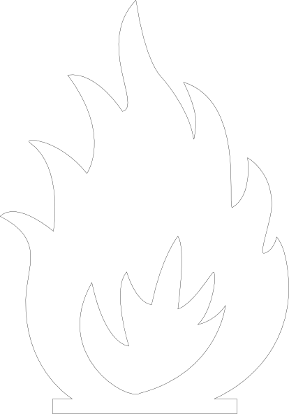 fire clipart black and white - photo #9