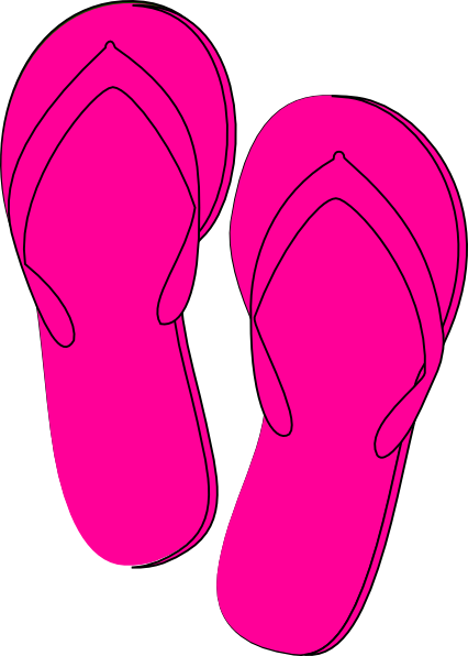 Pink Flip Flops Clip Art at Clker.com - vector clip art online, royalty