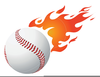 Flaming Softball Clipart Free Image