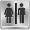 Free Silver Button Restrooms Image