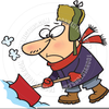 Free Person Shoveling Snow Clipart Image