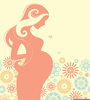 Free African American Pregnant Woman Clipart Image