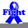 Colon Cancer Ribbon Clipart Image