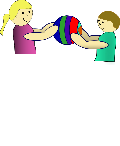 clip art free children. Nlyl Children Sharing A Ball