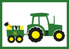 Green Tractor Clipart Image