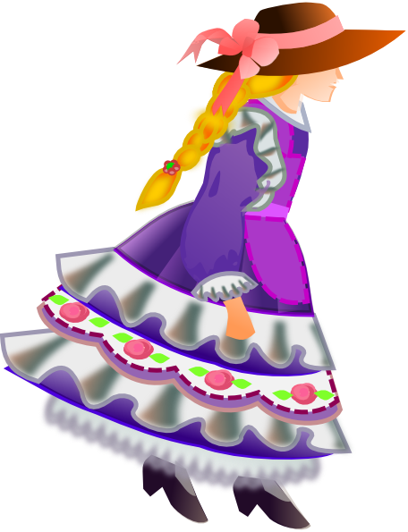 clipart girl with flowers - photo #32