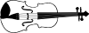 Violin (b And W) Clip Art