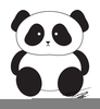 Sad Panda Clipart Image