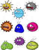 Microbes And Bacteria Clipart Image